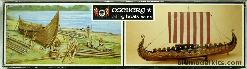 Billing Boats 1/25 Oseberg Viking Ship - 34 Inches Long, 518 plastic model kit
